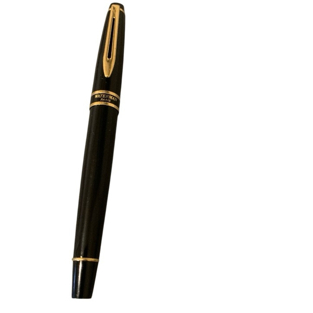 Waterman PEN Expert Rollerball Black Lacquer & Gold Trim Vintage New Cartridge - Picture 6 of 9